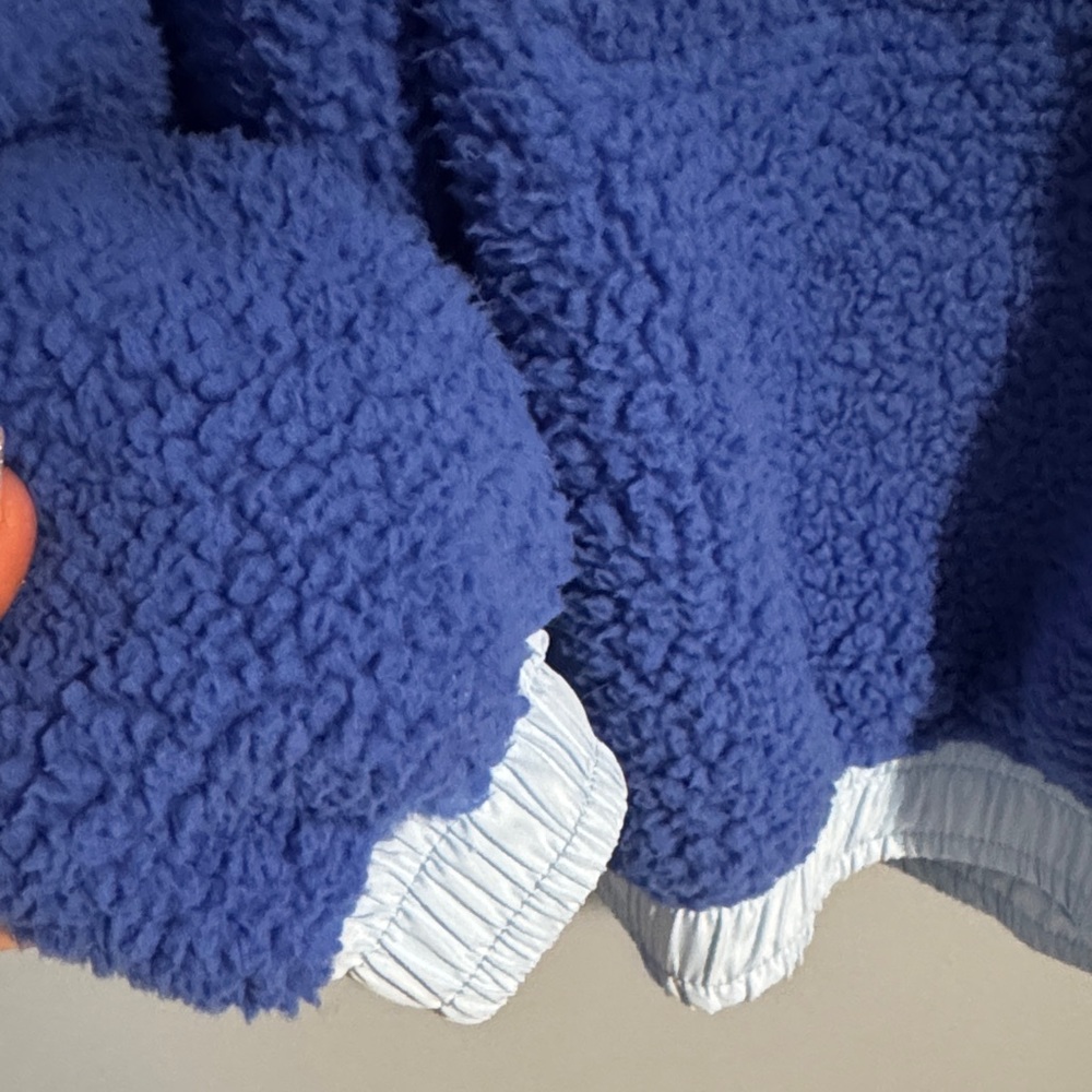 Altar’d State Blue and White Fleece Hoodie XS Oversized - Picture 10 of 10